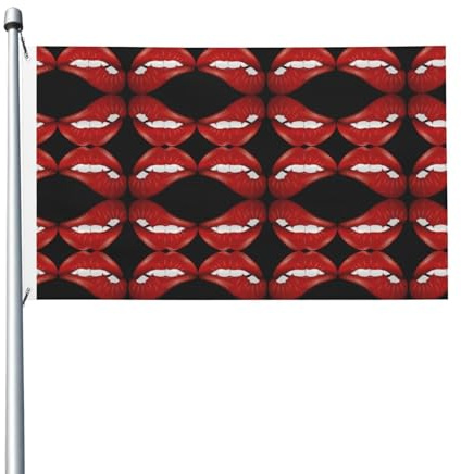 Doppelseitige, festliche Flagge, 90 x 152 cm, Lippe, bedruckte Flagge mit Ösen, geeignet für Heim- und Outdoor-Dekorationen