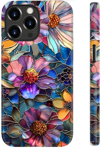 ESDOT for iPhone 13 Pro Case,Cute Preppy Floral Cover for Women