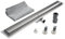 KOBERT GOODS Edelstahl-Rinne TG01-50cm mit Siphon und Haarsieb als Komplett-Set Boden und Dusch-Ablauf Befliesbar Unterschiedliche Muster und Variationen in den Größen 50-120cm erhältlich