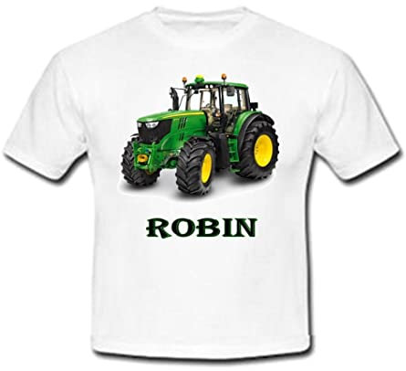 Tee Shirt personnalisé Tracteur Vert avec prénom (2/4)