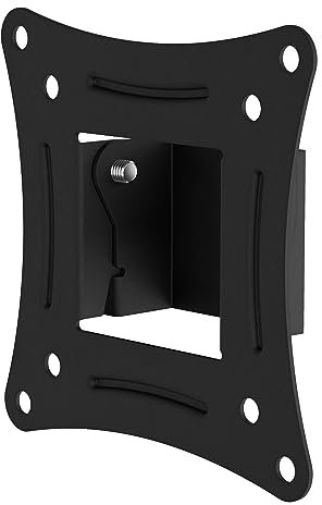 AVF TV & Monitor Wall Mount - Flat TV Bracket For Screens Up to 32 and 15kg - Perfect For Small TVs and Gaming or Work Monitors - For Solid Wall or Wood Stud - All Fixings Provided - Black - AL100