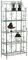 CLP Standregal Ciara I Outdoor Metallregal für Pflanzen im Landhausstil I Regal für Balkon, Terrasse, Veranda und Garten I 5 klappbare Böden, Farbe:antik-grün