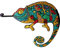 Chameleon Patch Iron/Sew On Clothes Jacket Bag Biker Embroidered Lizard Badge