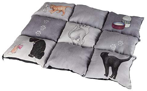 Trixie 37074 Liegematte Patchwork Cat, 55 × 45 cm, grau
