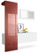 Vladon Garderobe Carlton Set 4, Made in Germany, Garderobenset bestehend aus 1 Garderobenpaneel, 1 Schrankmodul und 1 Wandspiegel, Weiß matt/Bordeaux Hochglanz (156 x 193 x 35 cm)