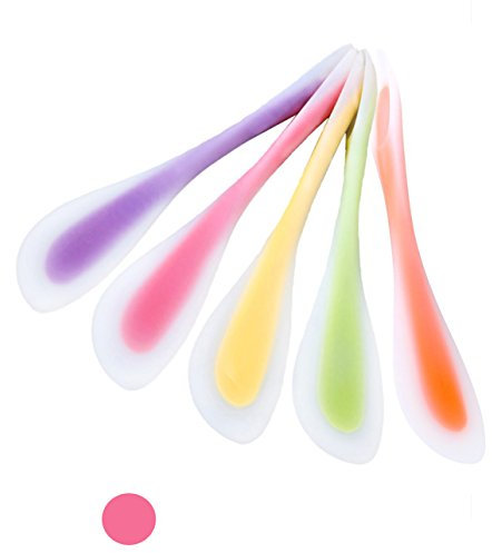 Best Utensils Dual-Sided Silicone Spatula Spoon Hot Cooking Tools Cookie Pastry Scraper Mixer Dough Spatulas Butter Ice Cream Scoop 2 in 1 Baking Tools for Cake (Pink)