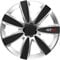 ZentimeX Z778408 Radkappen Radzierblenden universal 16 Zoll Silver&Black