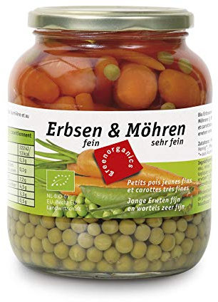 greenorganics Erbsen mit Möhren - Bio - 680g