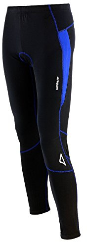 Airtracks Herren Thermo Fahrradhose Lang Pro T - Radhose Lang - Radlerhose - 3D Gepolstert - Atmungsaktiv - Winddicht - Wasserabweisend, Reflektoren
