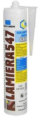 K2F Silicone Neutro Per Lattoneria 'K2F' Sigillante In Silicone Idoneo Per Coperture E Lattoneria, Rapida Polimerizzazione Non Acida, Resistente Ai Raggi U.V. Grigio Chiaro, Waterproof, Pasta