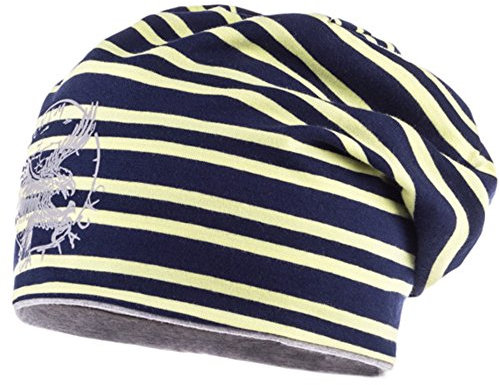 maximo Kids-Beanie Middle, Unisex, Reversible, Jersey mit Adler, Caban-wachsgelb (53)