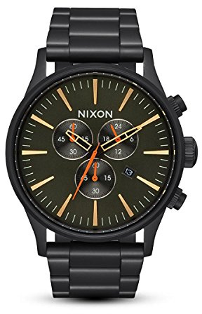 Nixon Herren-Armbanduhr Sentry Chronograph Quarz Edelstahl beschichtet A3861032-00