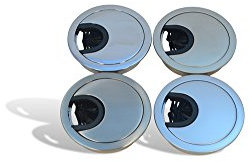 4 Stück 60mm Kabeldurchlass Kabeldurchführung Kabelabdeckung Kabeldose Metall INOX Farbe