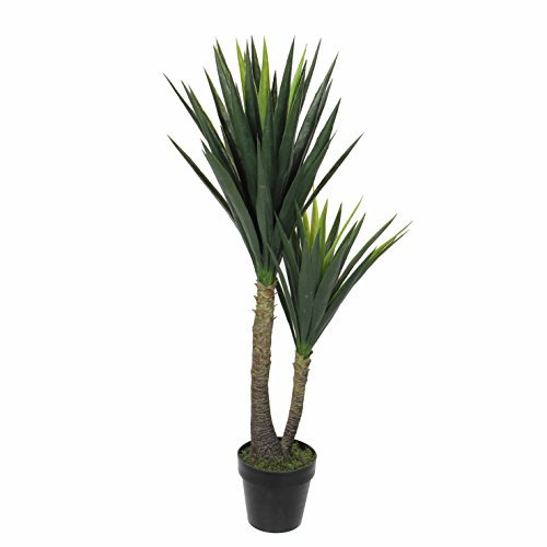 Mica decorations künstliche Yucca Palme - Yuccapalme im Kunststofftopf - h 120 x d 60cm