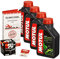 Motul 10W-40 Öl + K&N Ölfilter für Kawasaki Ninja ZX6R, 07-15, ZX600P ZX600R - Ölwechselset inkl. Motoröl, Filter, Dichtring