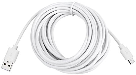 Smays Charger Cord Replacement for Wyze Cam v3, Nest, Yi Dome, Arlo Q Camera, Blink, Ring Mini Cam - 12 ft Micro USB Cable Power