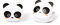 Legami - Set di 6 Clip Chiudi Pacco, per Chiudere le Confezioni, 4x3,3 cm, Tema Panda