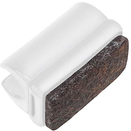 Adsamm® / 32 x Klemmschalengleiter mit Filz/Weiß/ø 12-13 mm/Rund/Schalengleiter mit austauschbarem Filz für Stahlrohstühle