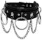Eigso Punk Choker Black Gothic mit Legierungskreisringen und Ketten für Damen Damen verstellbar