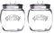 Kilner Preserving Push Top Curve Jar 0.85 Litre Clear/Transparent (Pack of 2)