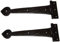 B&M - 15'' Spear End Door Tee Hinges in Black Cast Iron (Pair)
