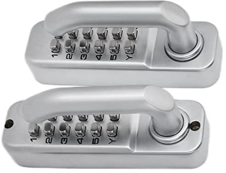 Serrure de Porte D'entrée sans Clé, Serrure à Code Serrure à Combinaison à Combinaison de Clavier Portes de Sécurité par Mot de Passe Serrure à Combinaison Mécanique à Double Face