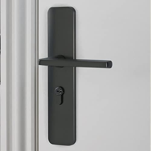 Cfty TürschlossSchwarz Zinklegierung Indoor Split Lock Mute Badezimmer Türschloss Mechanischer Schließzylinder Möbel Hardware Zubehör