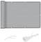 LOVE STORY Brise Vue pour Balcon 120x500cm, Imperméable Couverture de Confidentialité Écran(PES),Protection UV Opaque pour Balcon with Cable Ties,Pare-Soleil pour Jardin Extérieur,Gris