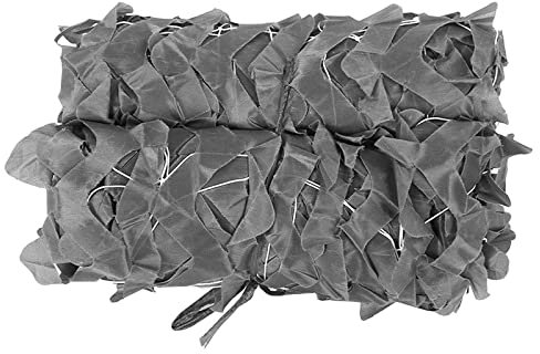 KOOEIN Filet Camouflage Gris,Filet De Camouflage De Chasse,décoration Militaire,Housses De Voiture Légères,Camping,fête,Filet Respirant pour Terrasse,1.5x2m,3x4m,1.5x2m/4.9x6.6ft
