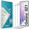 Slanku 3 pièces Verre Trempé pour Samsung Galaxy S21/S21 5G, Protecteur d'écran [Support le lecteur d'empreinte] Sans Bulles, Anti-Rayures, 9H Dureté, Facile à Installer