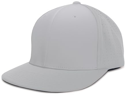 Pacific Headwear Perforated F3 Performance Flexfit® Cap, Silver, S/M