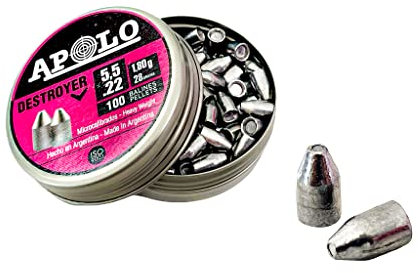 Apolo DIABOLOS Spitzkopf 5,5mm .22 100 Stück Dose Destroyer für Luftgewehr Luftpistole