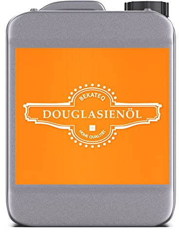 Douglasien Öl 2,5l farblos I Holz-Öl für innen & außen I Leinöl-Firnis zum Holzschutz & Holzimprägnierung von Douglasien, Terrassen, Gartenmöbeln, Treppen I Wasser & schmutzabweisend - BEKATEQ BE-291