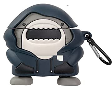 Cute Cartoon Character Airpod Pro Case, Anti-Fall Soft Silicone Airpod Pro Case, Funny Kawaii Fashion Cartoon 3D Case for 2019 AirPod Pro (Pro Shark)