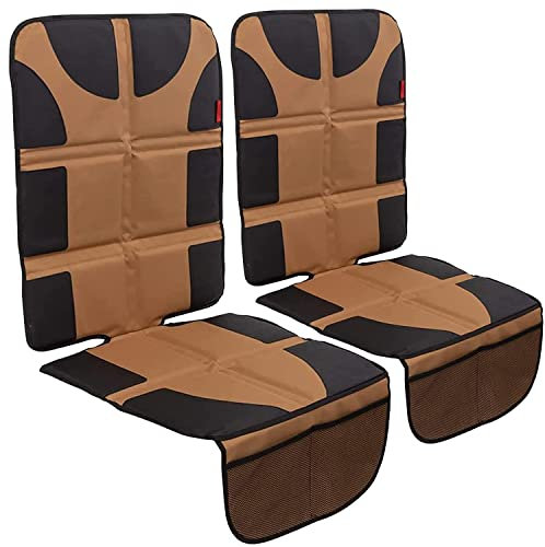 Lusso Gear Baby Car Seat Protector Value Twin - Tan