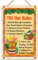 D4DREAM Tiki Bar Blechschilder Tiki Bar Rules Tiki Bar Schild 19,8 x 30 cm Tiki Bar Dekorationen Zinn Tiki Bar Dekor und Schilder Tiki-Schilder für Männer Frauen Wanddekoration für Bars Restaurants