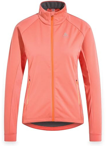 Odlo Damen Langlauf Jacke BRENSHOLMEN, Living Coral, M