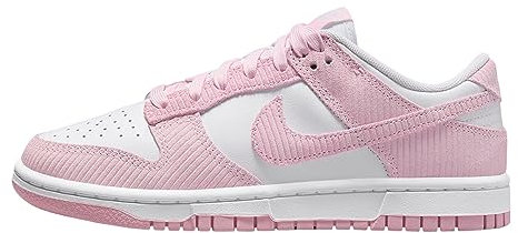 NIKE Scarpe da Ginnastica da Donna, Colore Bianco/Rosa, in Velluto a Coste espanso, Taglia 40, Bianco Rosa Schiuma Velluto a Coste, 44 EU