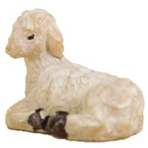 FADEDA Schaf liegend/Höhe:2 cm/handbemalt/detailgetreue Krippen Figuren - Weihnachten Tisch Dekoration Krippe Zubehör