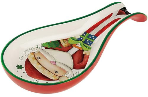 Egan Poggia mestolo Natalizio raffigurato Babbo Natale. Misura 21cmx10cm. La referenza è: 120086