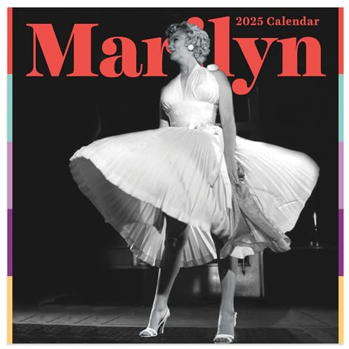 TF PUBLISHING Marilyn Monroe Mini-Kalender 2025 – große Raster für Termine und Terminplanung – vertikaler Monats-Wandkalender 2025 – Organisation für Zuhause und Büro – hochwertiges dickes mattes