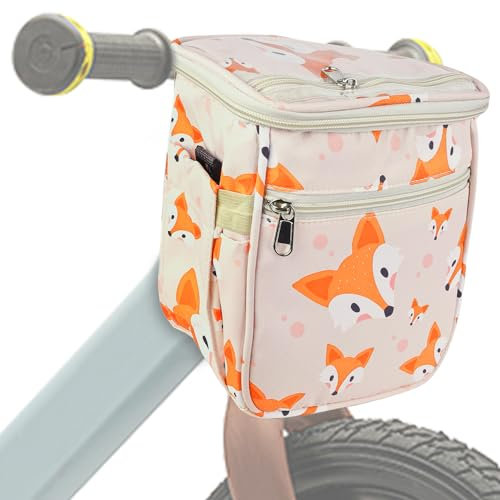BYZESTY Panier De Vélo pour Enfant, Panier Avant Velo, Sacoche de Guidon de Vélo pour Enfants, MultiUsage, Etanche Porte, Sacoche Vélo avec Bandoulière Amovible pour Vélos, Tricycles, Scooters