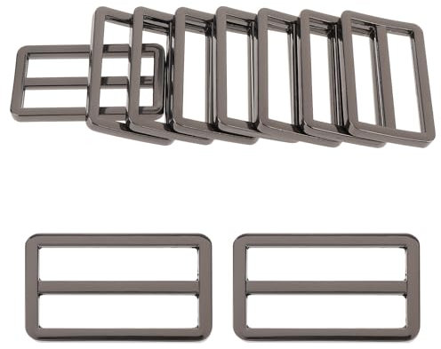 8 Stk Flache Metall Schiebeschnalle Riemenhalter Flache Riemenschieber Verstellbare Gürtelschnallen Riemenverstellschieber Lederhandwerk Taschengürtelversteller Schieber Für Strap Keeper Leathercraft