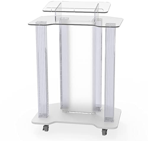 Podium Acryl Rednerpult Kanzel Kirchenpodest, Hochzeitstisch, Firmenkonferenztisch, Gesang mit Rollen Rollpodest