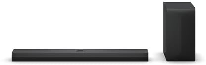 LG DS70TY 3.1.1 Dolby Atmos Soundbar (400W) mit kabellosem Subwoofer (eARC, HDMI, Optisch, Bluetooth) [2024], Schwarz