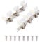 Classical Guitar String Tuning Pegs Silver Guitar Machine Heads Set 3L 3R Tuning Keys Tuners with Mounting Screws for Classical Guitar Musical Instrument Accessories