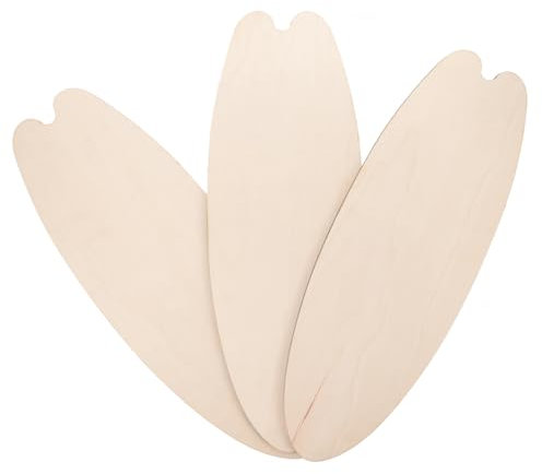 HOMOCONO Holz Surfbrett Wanddeko Unbehandelt 3 Stück Blankes Wand Schild Surf Dekoration Diy Bastelprojekt Teenager Heimkunst