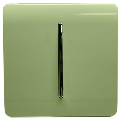 Trendi Switch Fan Isolator 10A Triple Pole Chrome Rocker Switch in Moss Green