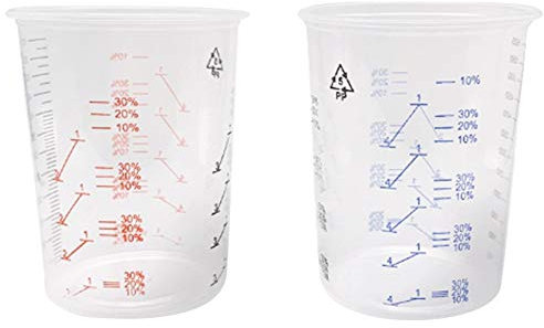 Qiaohome Lot de 25 gobelets en plastique pour mélanger la peinture et le liquide - 600 ml - Couleur aléatoire