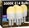 Briignite E14 LED Light Bulb, 4Pack Refrigerator Bulb, 2W SES E14 Mini LED Bulbs(Equivalent to 20W-25W), 3000K Warm White, 200LM, Non-Dimmable, Suitable for Fridges, Freezers, Small Edison Screw Base